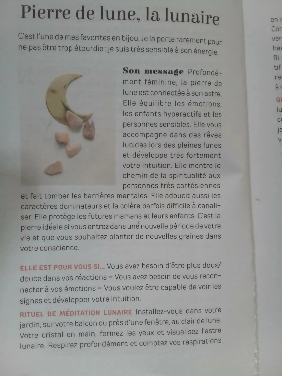 Collier pendentif déesse de la lune et pierre de lune – photo 5